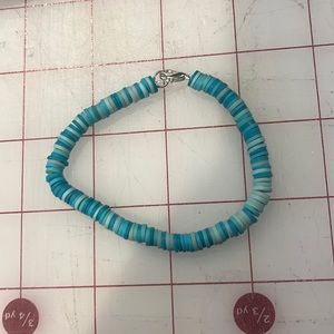 blue clay bead bracelet